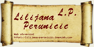 Lilijana Peruničić vizit kartica